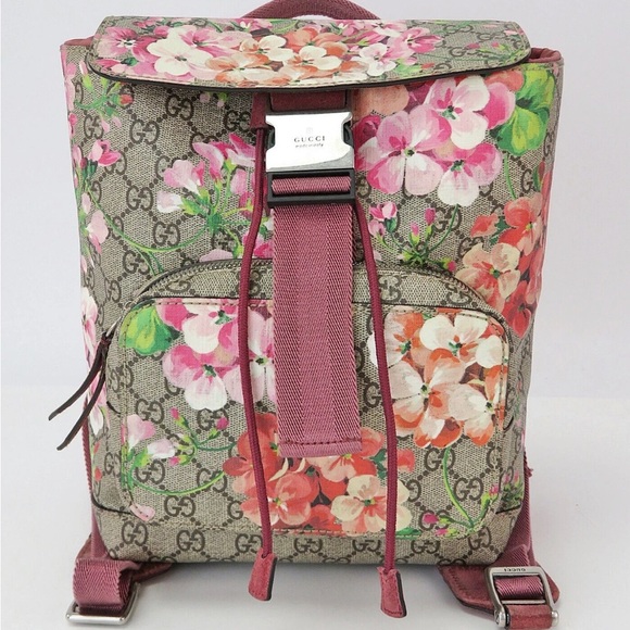 Gucci Floral Backpack - Pink and Brown - Picture 3 of 16